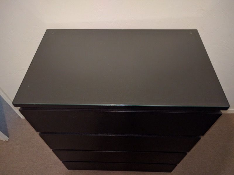 MALM 4 drawer chest, blackbrown, 31 1/2x39 3/8 " four dresser drawers