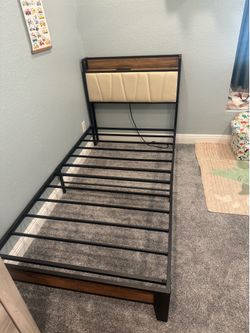 Twin size metal bed frame