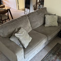 Gray Couch & Pillows