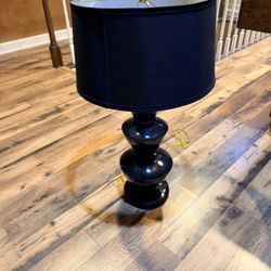 Black Stacked Base Table Lamp