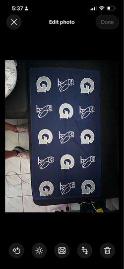 OVO Owl Logo Beach Towel Navy Blue White Graphic Cotton Bath Pool Towel