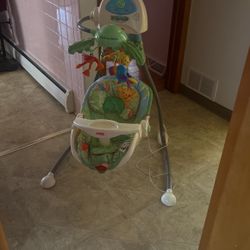 Fisher Price Rainforest Swing With Electric Cord 