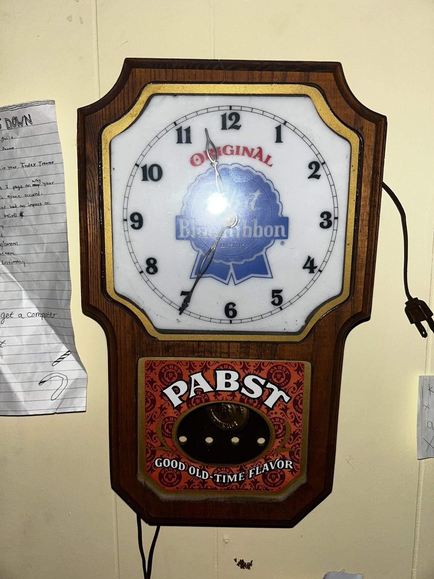 Pabst Blue Ribbon 振り子時計 壁掛け時計 ビンテージ パブスト Vintage Pabst Blue Ribbon Beer Clock.