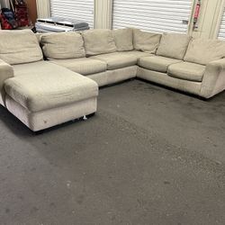 Good Family Sectional (needs Cleaning And You Can Make A Good Sale) 