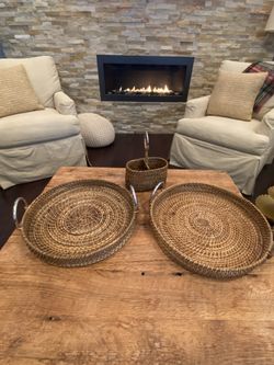 Silverware holder & Wicker tray’s
