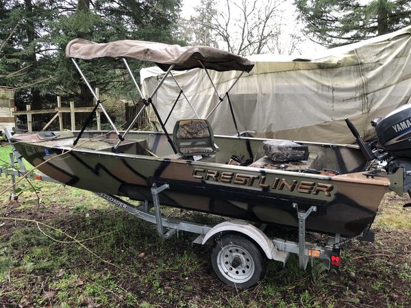 Crestliner aluminum boat 16’