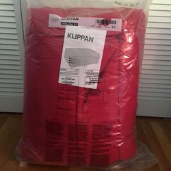 Rare IKEA Klippan Loveseat Sofa COVER - RANSTA RED Padded Quilted
