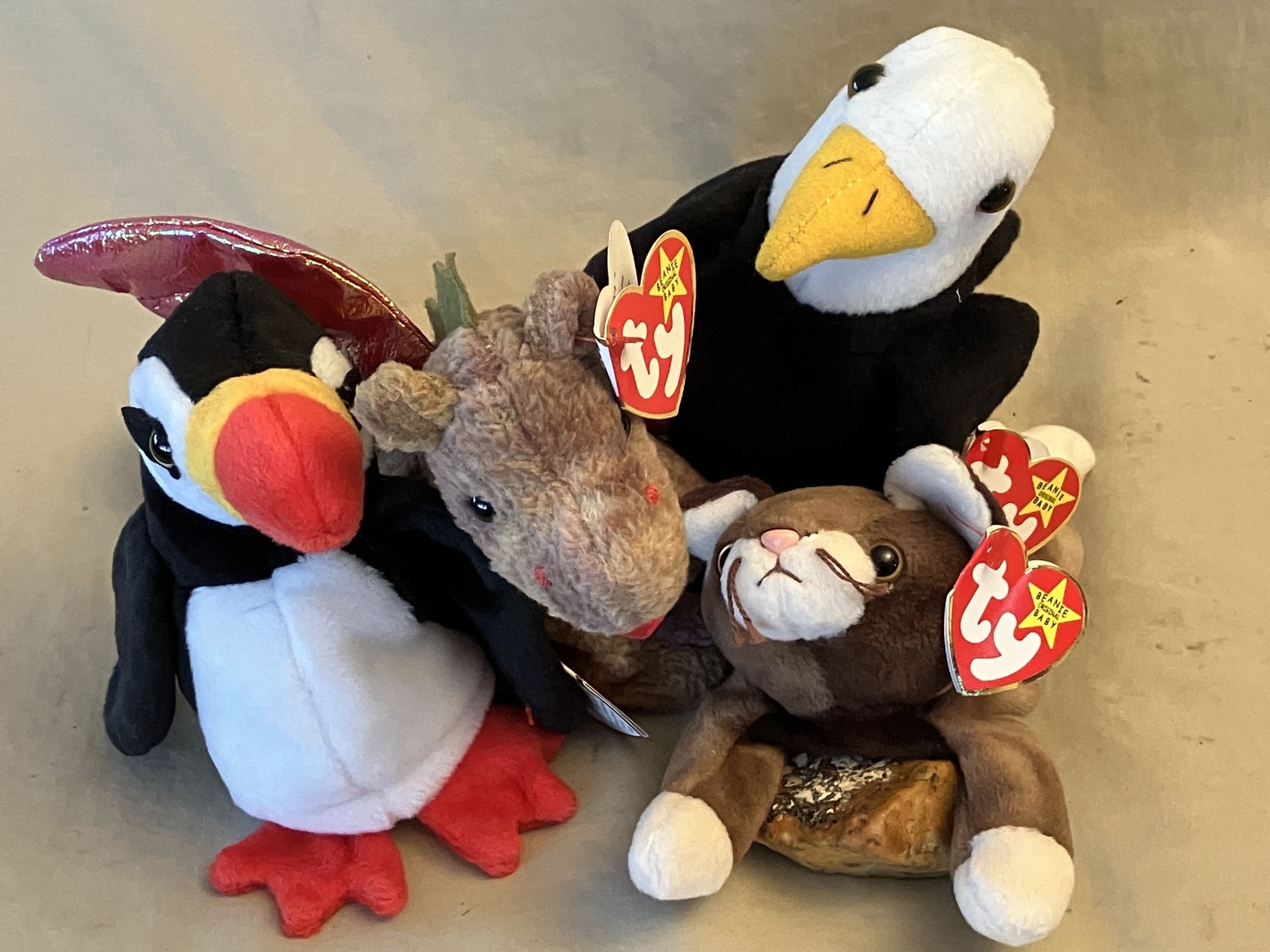 Lot of 4 Beanie Babies