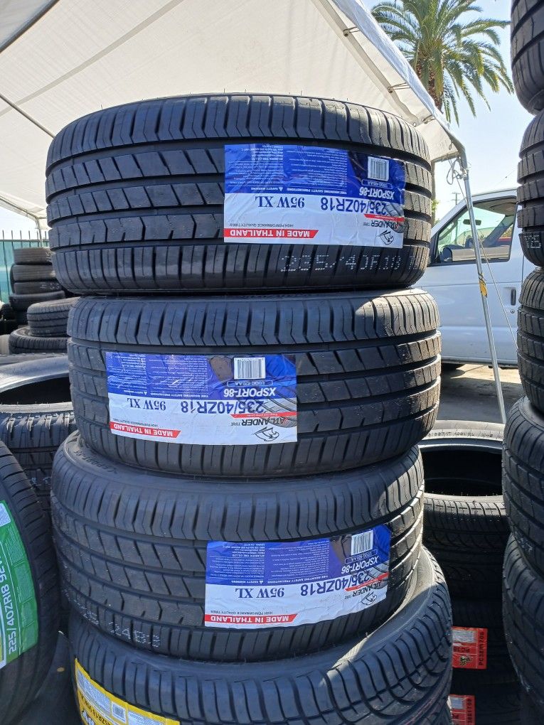 4 New Tires Installed/ 4 Llantas Nuevas Instaladas 235/40/18 Atlander Tires