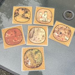 6 Ancient Chinese Dynasty Coaster Set ( Vintage ) 