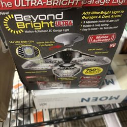 Bright Ultra Motion-Activated LED Garage Light.  