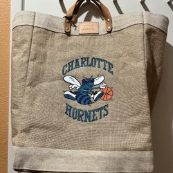 Charlotte Hornets logo stylish canvas tote bag featuring Perfect for fans. Charlotte Hornets Canvas Tote Large Bag W14xL18 Great for storage and perso