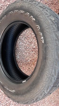 Tires used 70 life % , size Lt 275/ 65 R 18