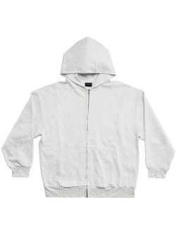 Balenciag rhinestone zip up