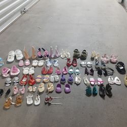 41 Pairs Of  Doll Shoes 