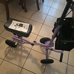 Knee And Seated Knee Scooter With A Foot Rest
