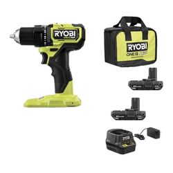 RYOBI ONE+ HP 18V Brushless Cordless Compact 1/2 in. Drill/Driver Kit with (2) 1.5 Ah Batteries, Charger and Bag