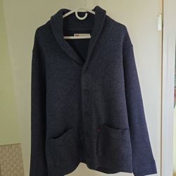 Levi's Rand Shawl-Collar Fleece Mens Blue Cardigan