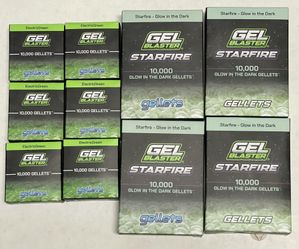 10 Boxes (100K) Gel Blaster Gellets Ammo-Starfire Glow In Dark/Electric Green