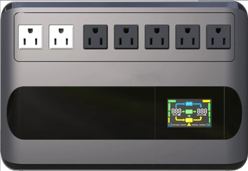 Gitroso 1000VA 500W Offline UPS LCD Battery Backup and Surge Protector for Computer