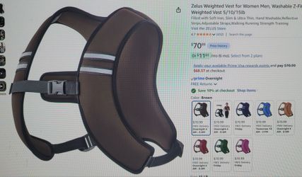 New! Brown zelus 15 pounds weight vest
