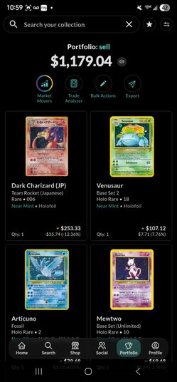 Vintage Pokémon card lot