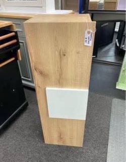 New assembled Medicine Cabinet Single Door 3 Shelves in Light Oak/White