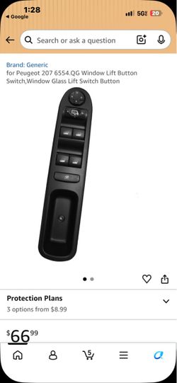 Peugeot 207 Window Lift Switch Button Panel