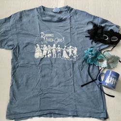 Romantic Times Magazine T-Short XL Adult (46-48) + NEW Coffee Mug + 2 NEW Half-Face Mardi-Gras Masks