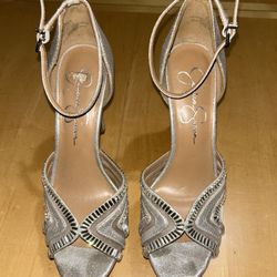 Jessica Simpson Silver Heels