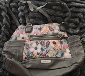 Rosetti Gray Floral Shoulder Bag