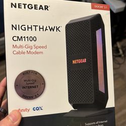 NETGEAR CM1100-100NAR Nighthawk DOCSIS 3.1 Cable Modem 