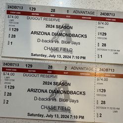 Arizona Diamondbacks Vs Blue Jays 7/13