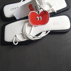  Size 6, Sandals, White 