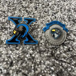2 Vintage Springfield Falcons Anniversary Pins