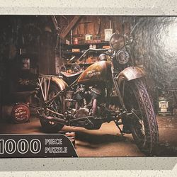 HOUPOO Jigsaw Puzzles 1000 Pieces for Adults Wooden Classic Motorcycle Puzzle