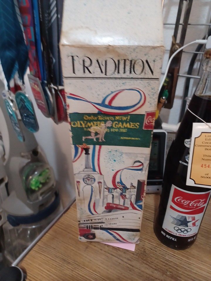 1984 Olympics Commemorative Coca-Cola Bottle With Box Limited Edition