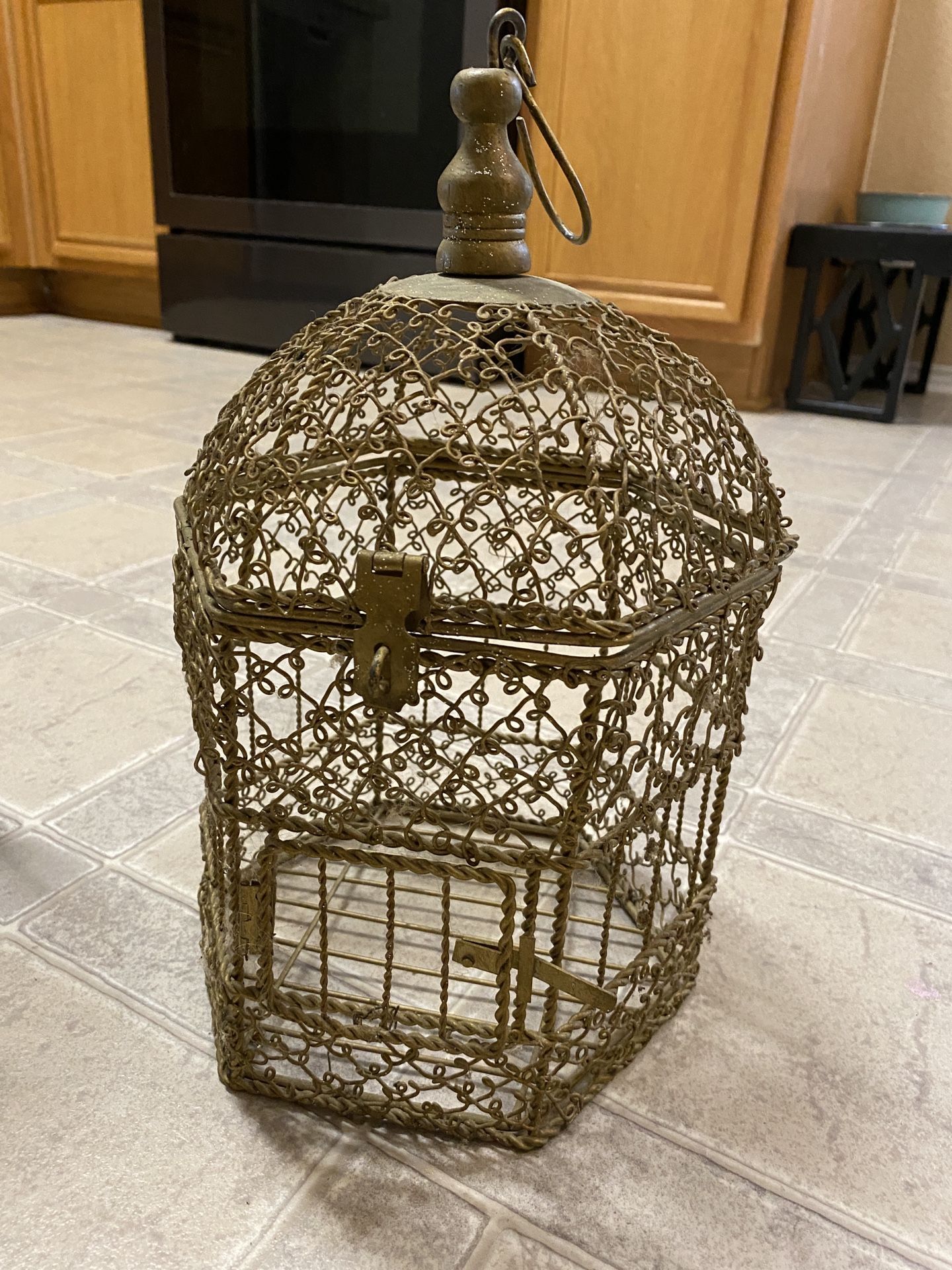 Vintage Gold Ornate Birdcage