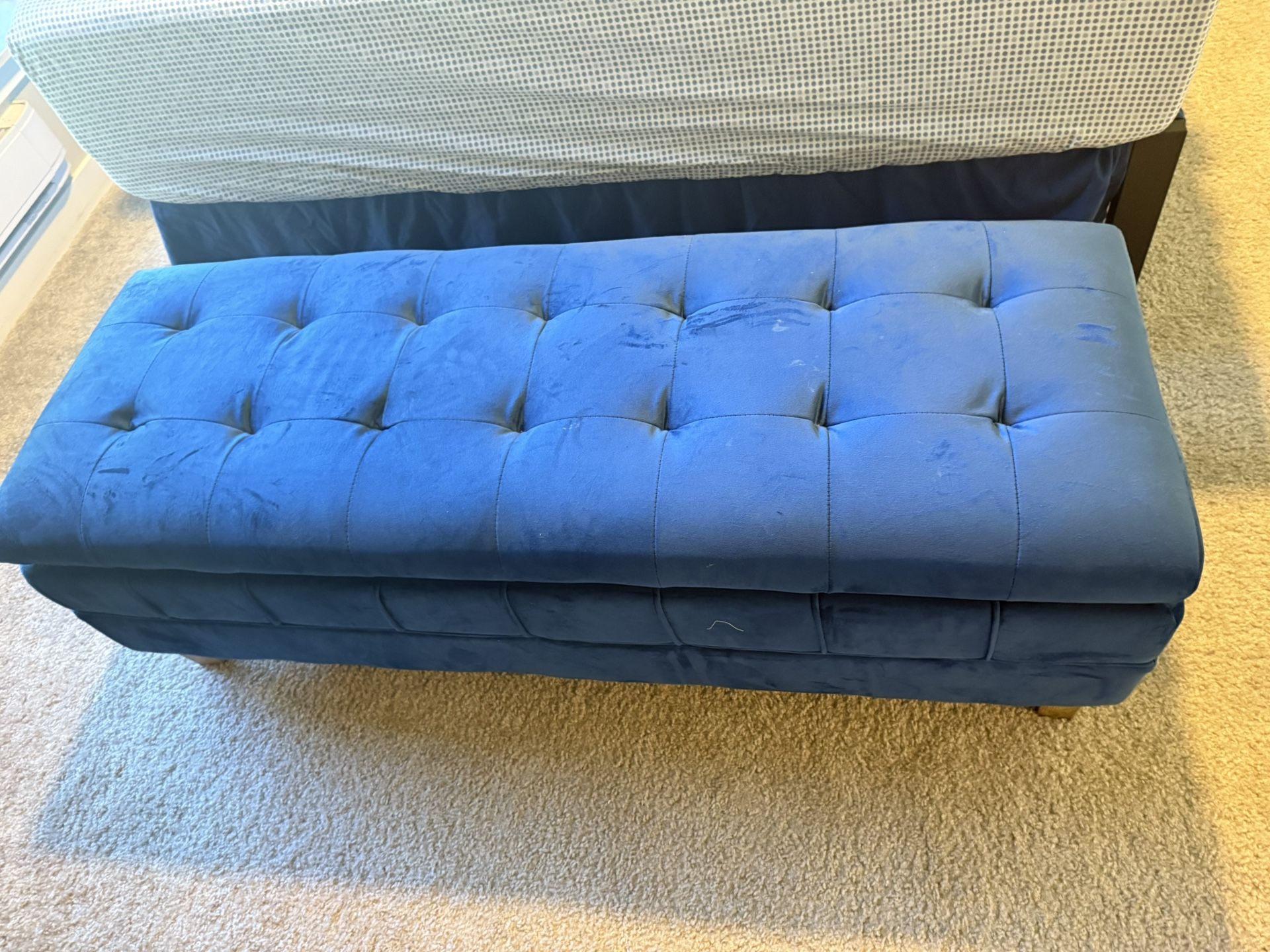 Ottoman With Storage - Velvet Finish( Move out Sale)