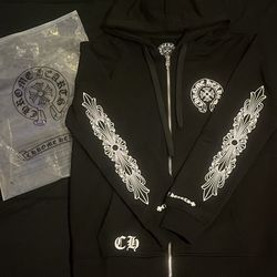 Black Chrome Zip Up