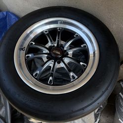 Belmont Drag Welds (5x115, 17x10) + Mickey Thompson ET Street R 305/45R17 GOOD CONDITION $850
