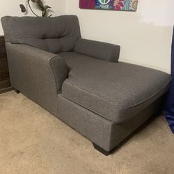 Modern Gray Lounge Chair / Chaise Chair