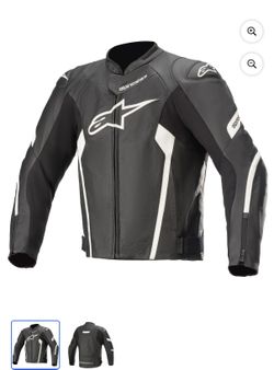 Alpinestars Faster V2 Airflow Mens Leather Motorcycle Jacket Black/White