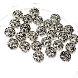 Sterling Marcasite Bead Caps