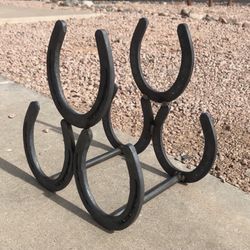 HORSESHOE WINE RACK!!