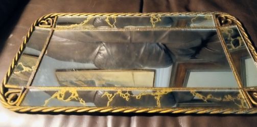 Vintage mirror tray