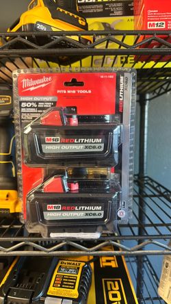 M18 2pack 6.0 Milwaukee batteries $160 firm