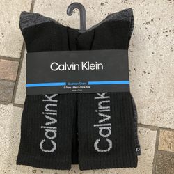 NWT Calvin Klein Men’s Cushioned Crew Socks 6 Pairs 