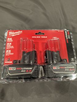 Milwaukee M12  XC 3.0 batteries 2-pack