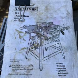 10” Table Saw Porter Cable